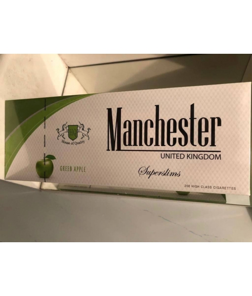 Сигареты "Manchester Superslims Двойное Яблоко"